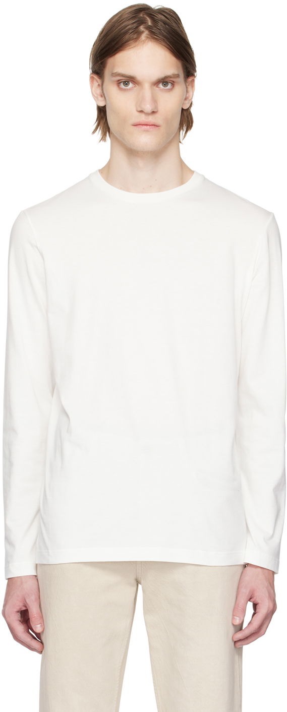Majica The Row Leon Long Sleeve T-Shirt Bela | 189-K291