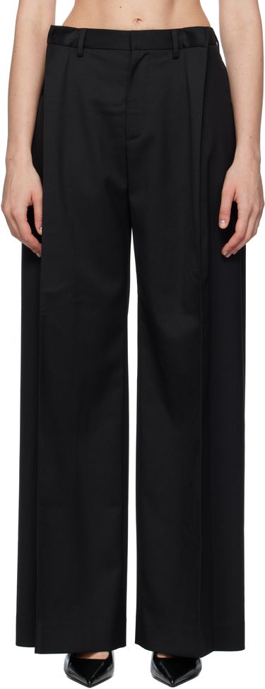 Hlače Maison Margiela MM6 Maison Margiela Tailoring Blend Wide-Leg Trousers Črna | S52KA0539 M35227, 0