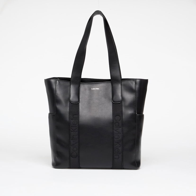 Torba za čez ramo CALVIN KLEIN Bag Webbing Strap Tote Black Universal Črna | LV04F3289G 2QP