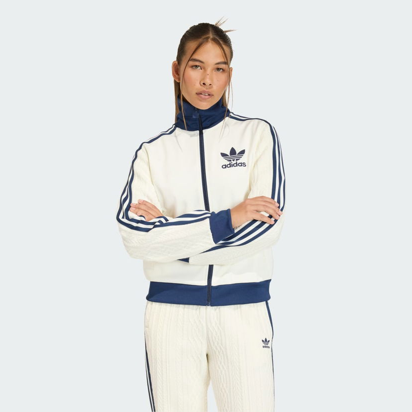 Jakna adidas Performance adidas Originals Knit Classic Track Top Bela | KS7800