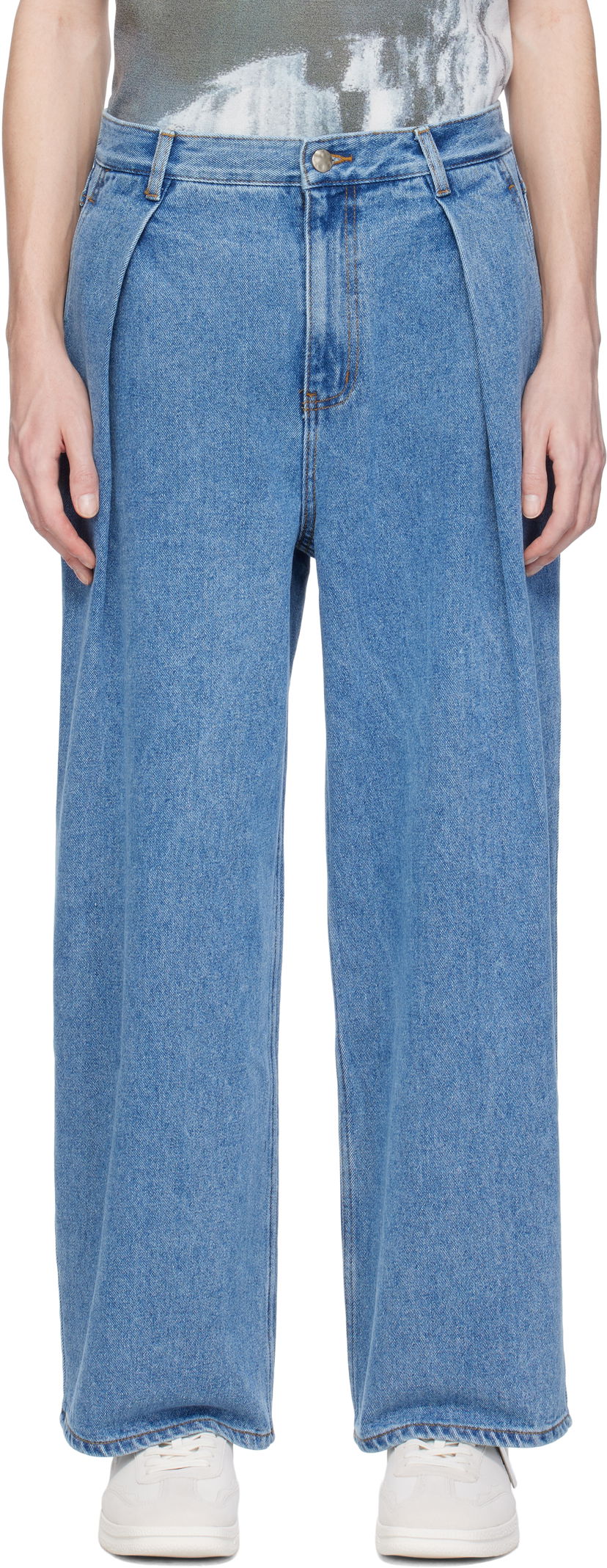 Kavbojke ADER ERROR ADER error Sig; TRS Tag 02 Jeans Modra | BO42FYJE0102SB