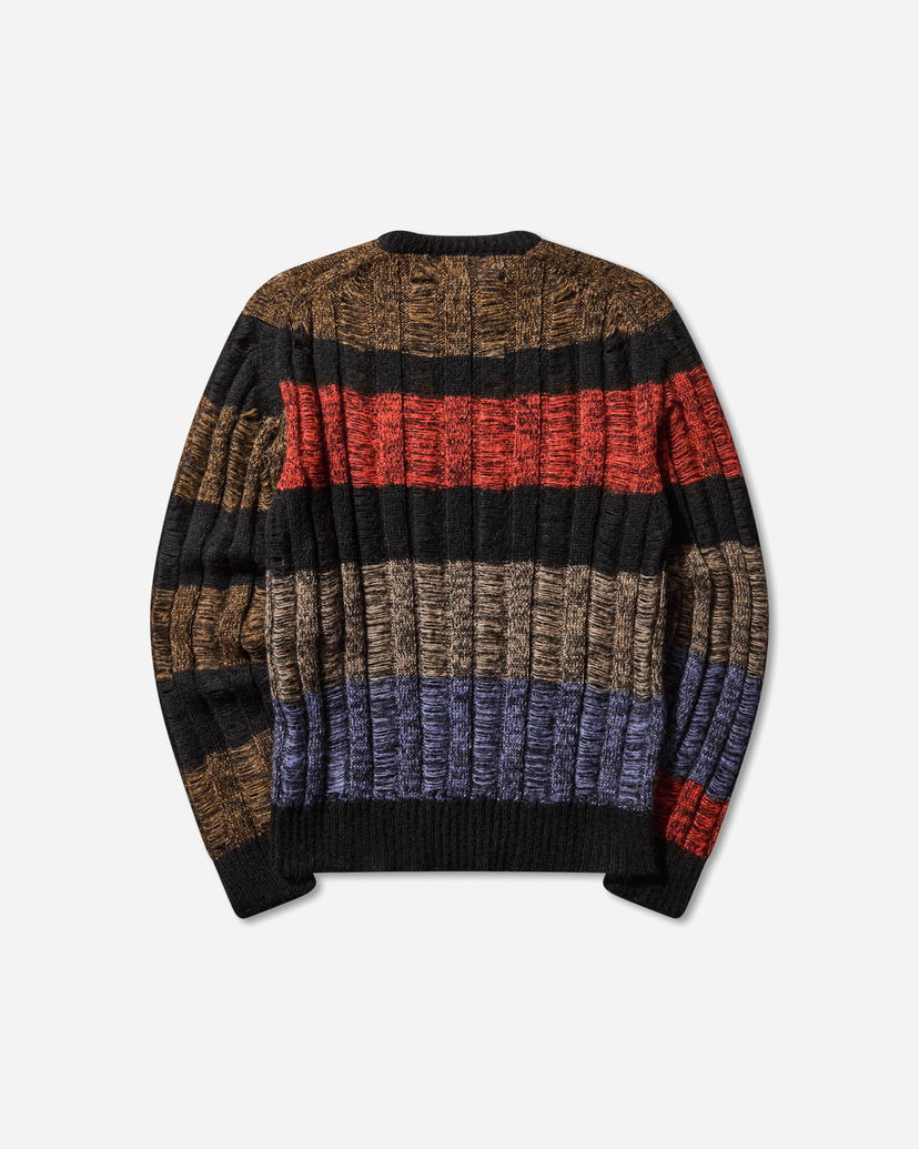 Pleteni pulover Aries Mohair Cable Stripe Sweater Večbarvna | AR2004304 Multi