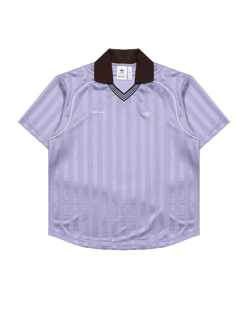 Dres adidas Originals Originals Wales Bonner Football Collared Striped T-Shirt Lila | KD0377
