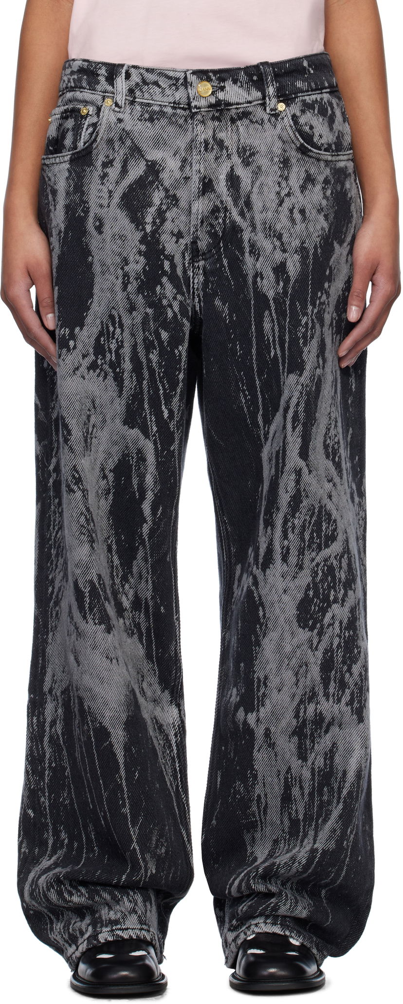 Kavbojke GANNI Ganni Heavy Denim Izey Jeans Črna | J1595