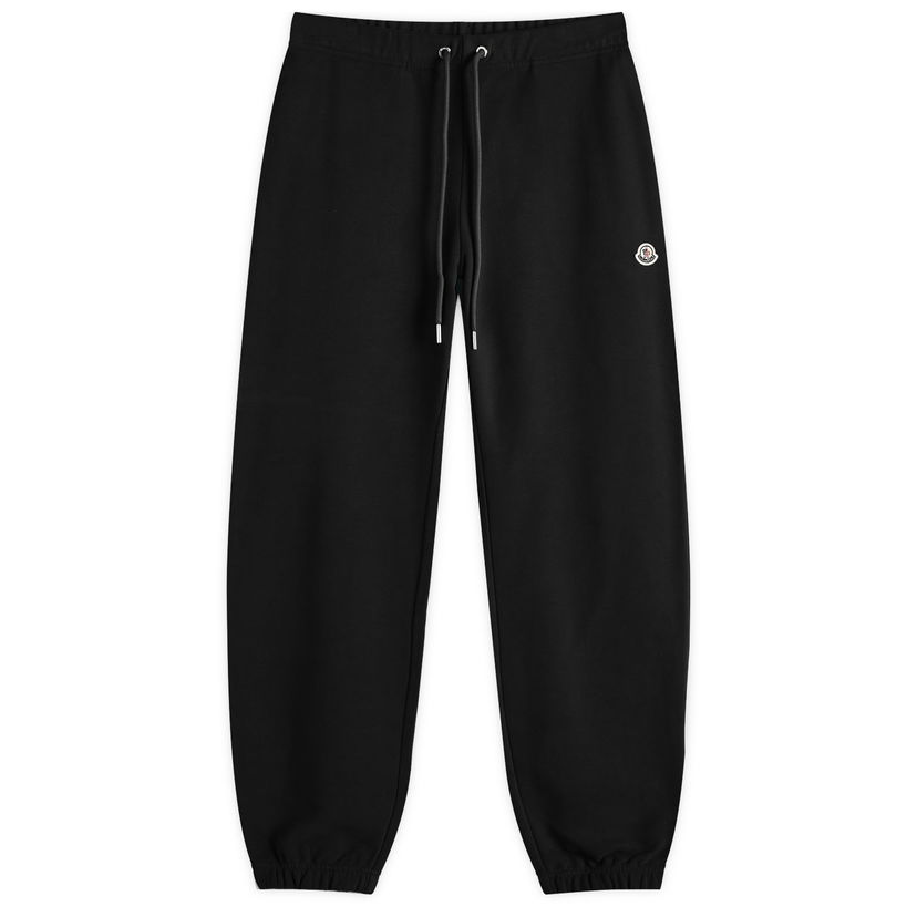 Trenirka Moncler Emerized Fleece Sweatpants, Size Large Črna | 8H000-04-89AUJ-999