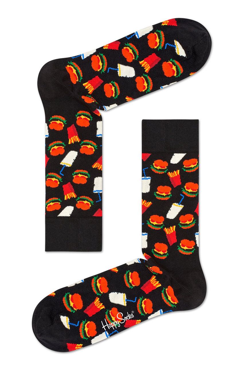 Nogavice Happy Socks Hamburger Črna | HAM01.9000.D, 0