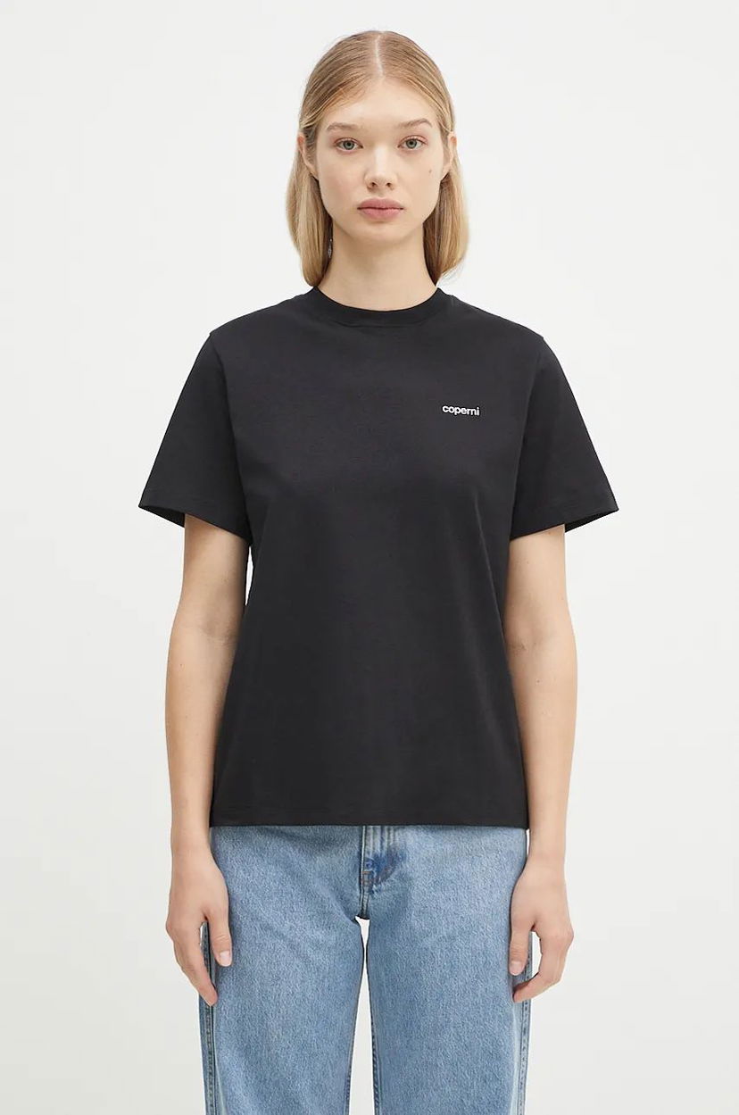 Majica Coperni Boxy Logo T-Shirt Črna | COPJS03504