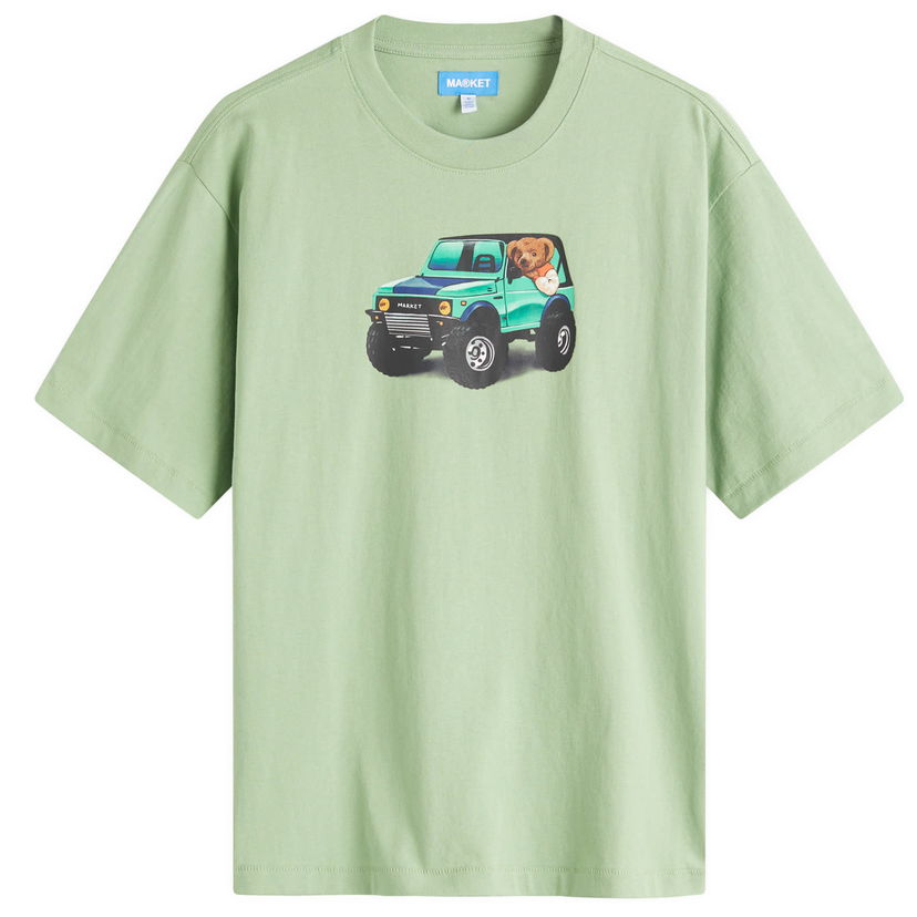 Majica MARKET 4X4 Bear Graphic Tee Zelena | 399002189-BAS
