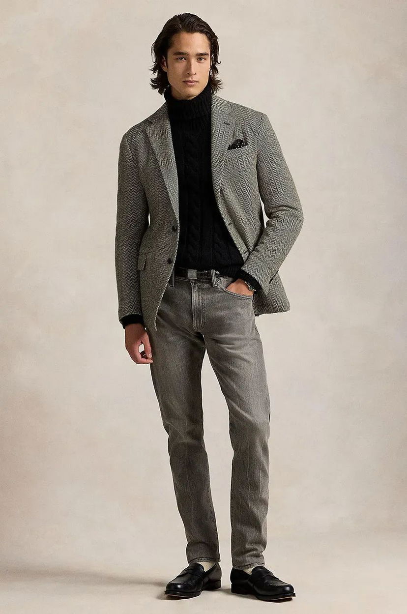Jakna Polo by Ralph Lauren Slim Fit Grey Jeans Siva | 710956086