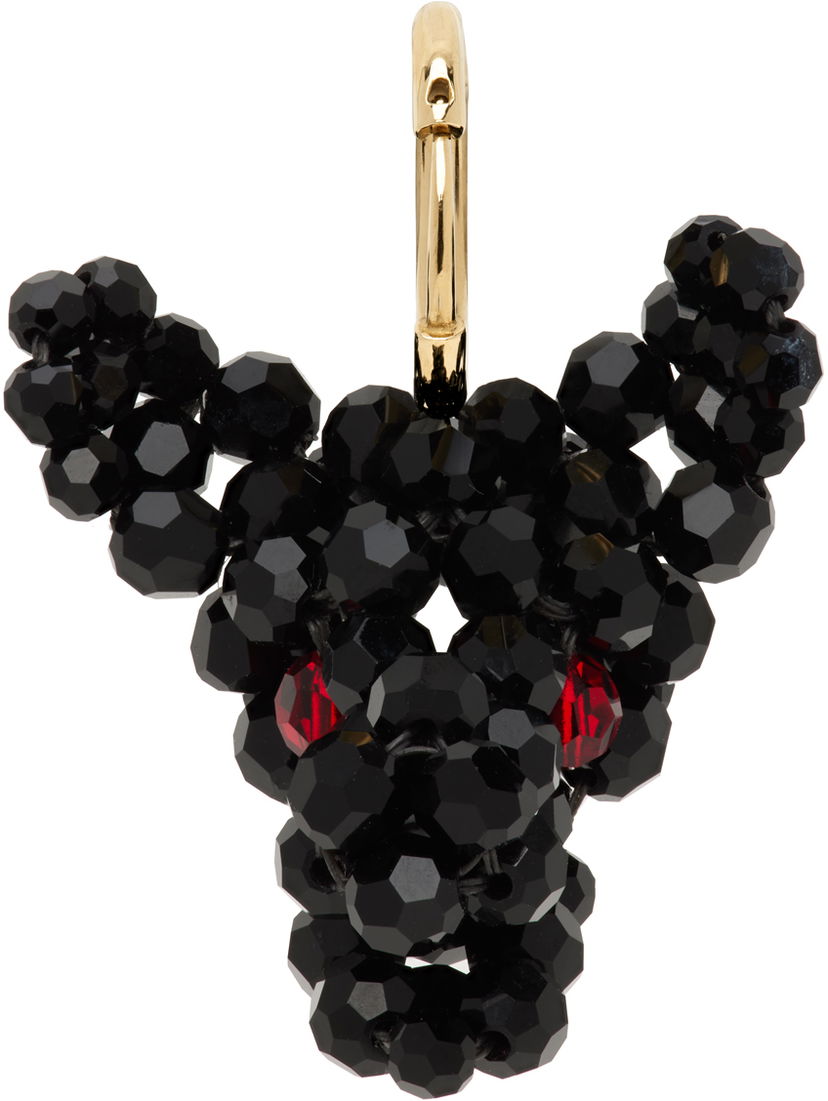 Uhani Simone Rocha Simone Rocha Beaded Creature Single Earring Črna | ERG511 0903