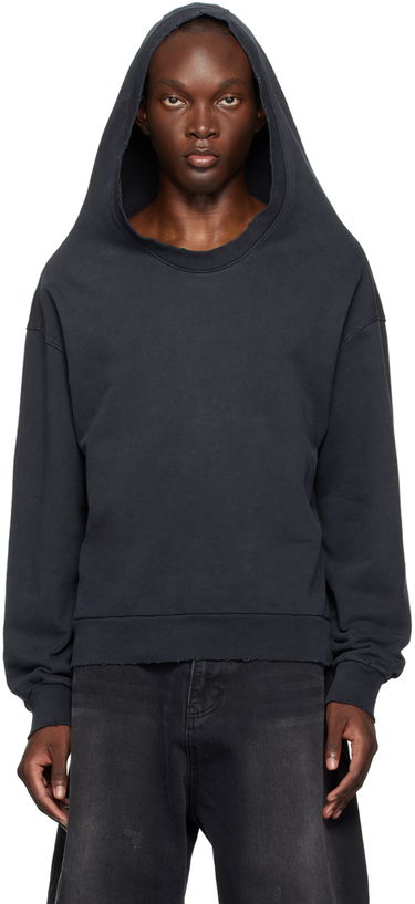 Pulover We11done We11done Wide Neck Hoodie Črna | WD-TH2-24-801-U-BK, 0