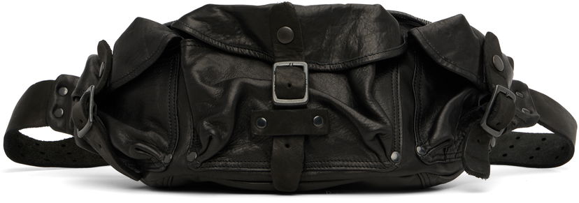 Torbice za okoli pasu Yohji Yamamoto Shoulder 3Pin Body Belt Bag Črna | HL-I06-777