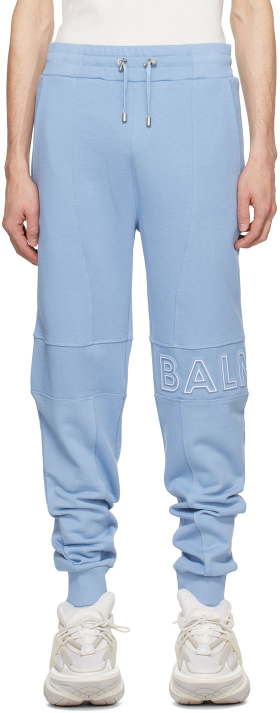 Trenirka Balmain Embossed Sweatpants Modra | CH1OB235BC22