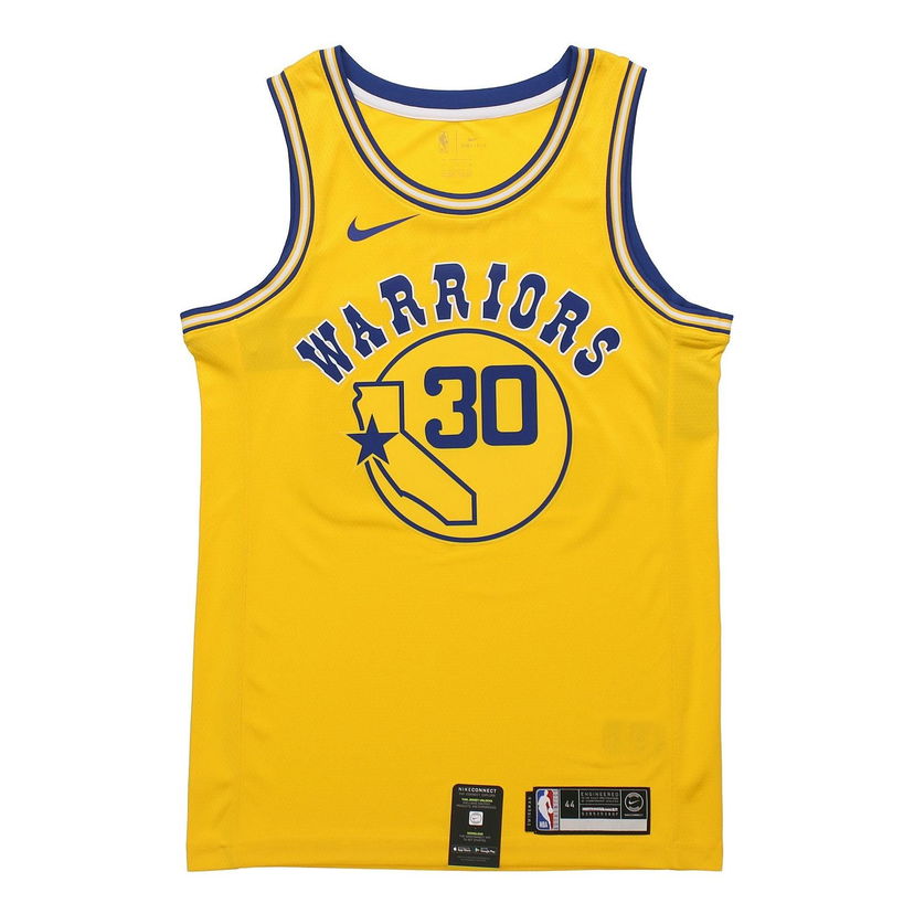 Dres Nike Golden State Warriors Stephen Curry Classic Edition Swingman Jersey Rumena | AJ3878-728