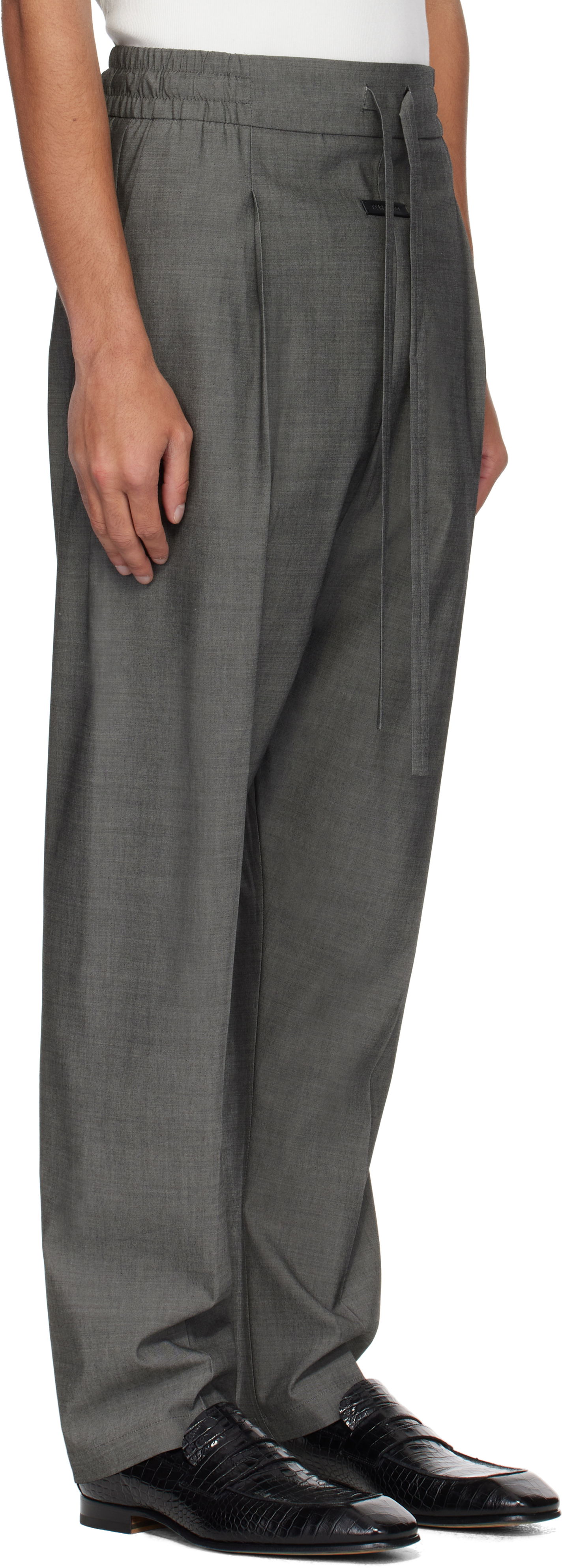 Hlače Fear of God Fear of God Oxford Drawstring Eternal Trousers Siva | FGE240-4171OXF, 1