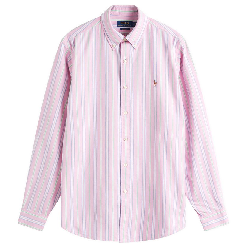 Srajce Polo by Ralph Lauren Ralph Lauren Men's Custom Fit Oxford Shirt, Size Large Roza | 710928918004