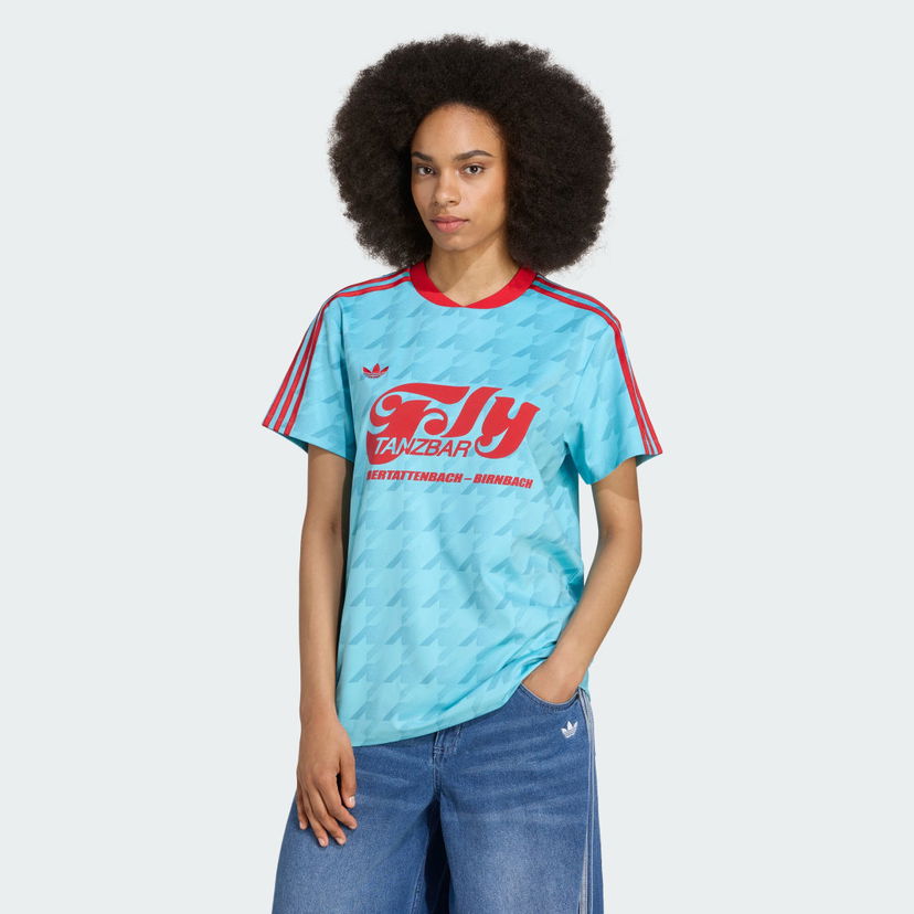 Dres adidas Performance Allover Print Graphic Football Jersey Turkizna | JW2771
