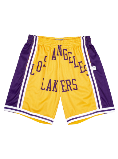 Kratke hlače Mitchell & Ness Blown Out Fashion Shorts Los Angeles Lakers Rumena | SHORBW19147-LALLTGD