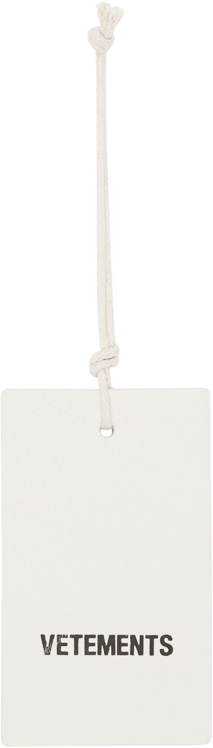 Obeski za ključe VETEMENTS Vetements Logo Hangtag Keychain Bela | UH76HT100L