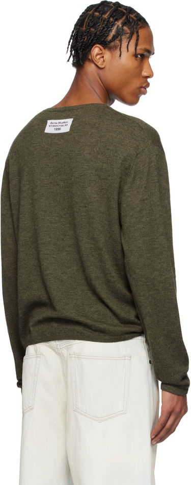 Pleteni pulover Acne Studios Acne Studios Cashmere Crew Neck Sweater Zelena | B60354-, 2