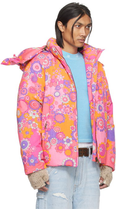 Puhovka ERL Floral Print Down Jacket Roza | ERL07C103, 1