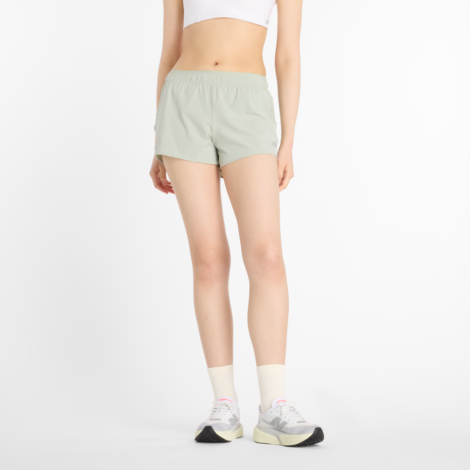 Kratke hlače New Balance Women's Running Shorts Zelena | NBWS41286GAS, 0