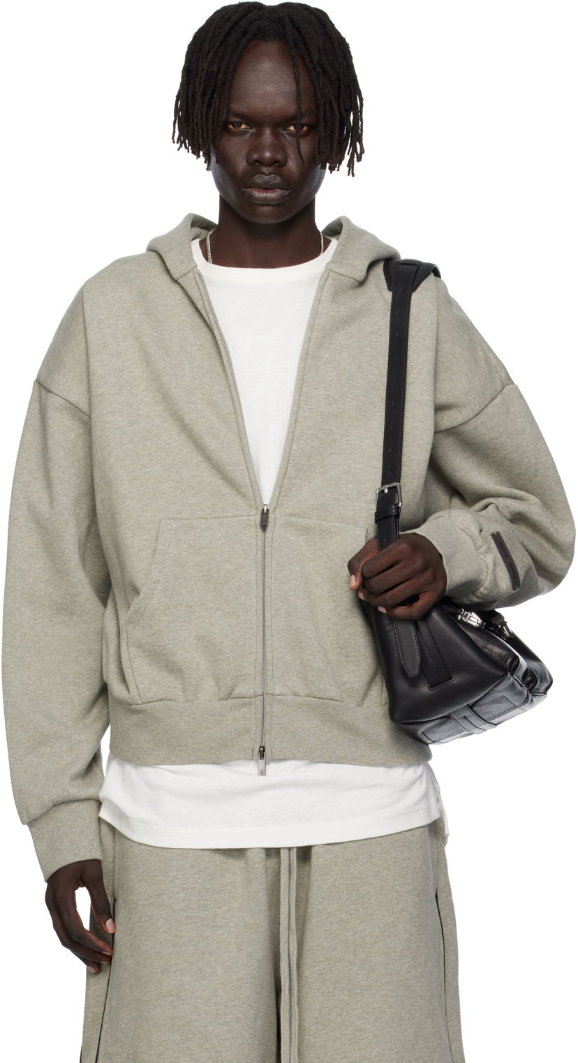 Pulover Fear of God Fear of God ESSENTIALS Fleece Zip-Up Hoodie Siva | 192SP254785F