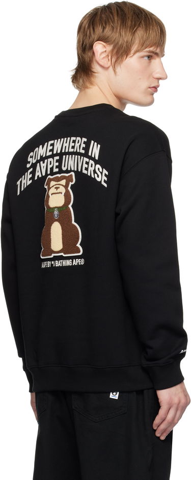 Pulover AAPE by A Bathing Ape AAPE by A Bathing Ape 'AAPER' Crewneck Sweatshirt Črna | AAPSWMB379XXNBKX, 2