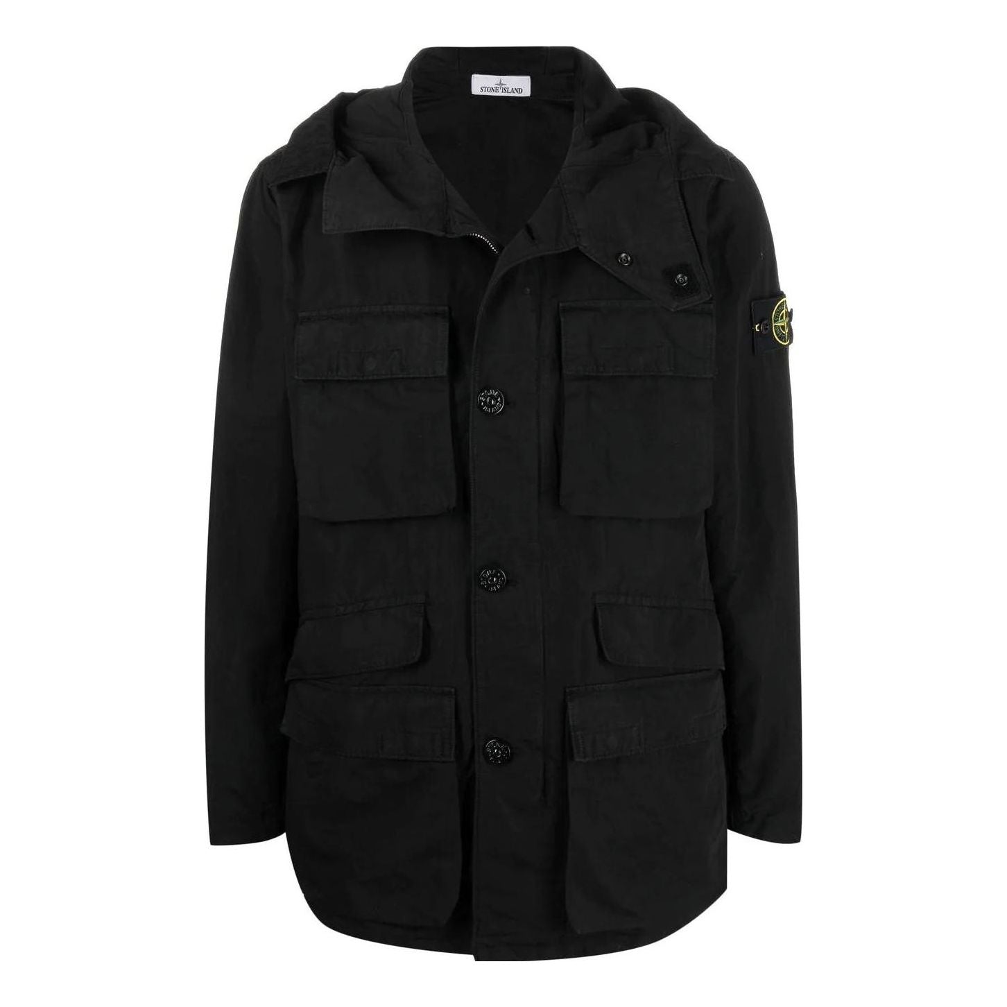 Parka Stone Island Dyed Field Jacket With Hood Črna | 761542306-V0029, 0