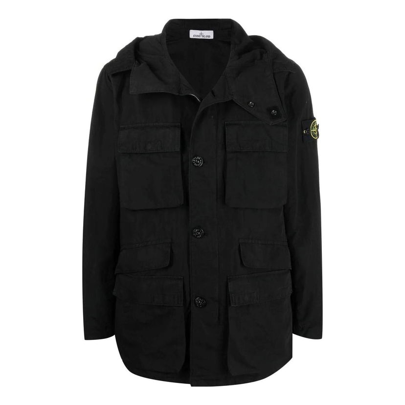 Parka Stone Island Dyed Field Jacket With Hood Črna | 761542306-V0029
