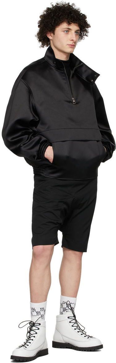 Pulover We11done We11done Half-Zip Mock Neck Polyester Anorak Črna | WD-JK1-22-075-M-BK, 3