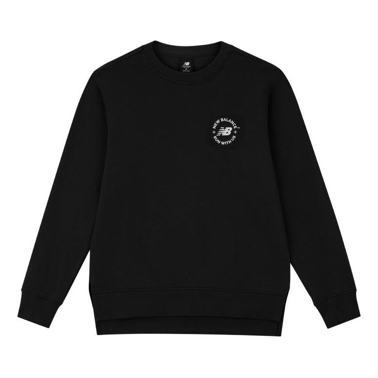 Pulover New Balance Logo Pullover Sweatshirt Črna | AMT33343-BK
