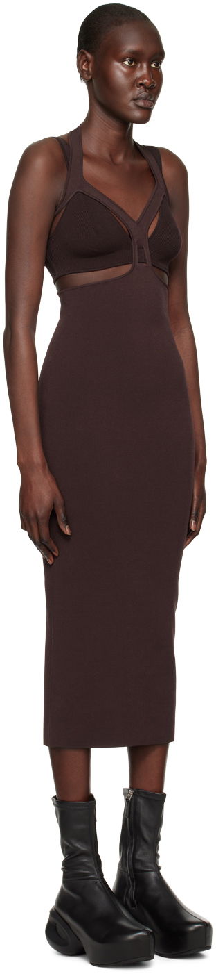Obleke Dion Lee Dion Lee Interlink Midi Dress Rjava | A7668R23, 1