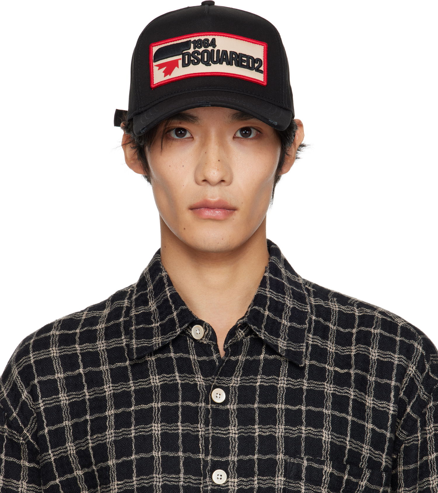 Kapa DSQUARED2 Dsquared2 Logo Patch Baseball Cap Črna | BCM0563_05C00001_2124, 0