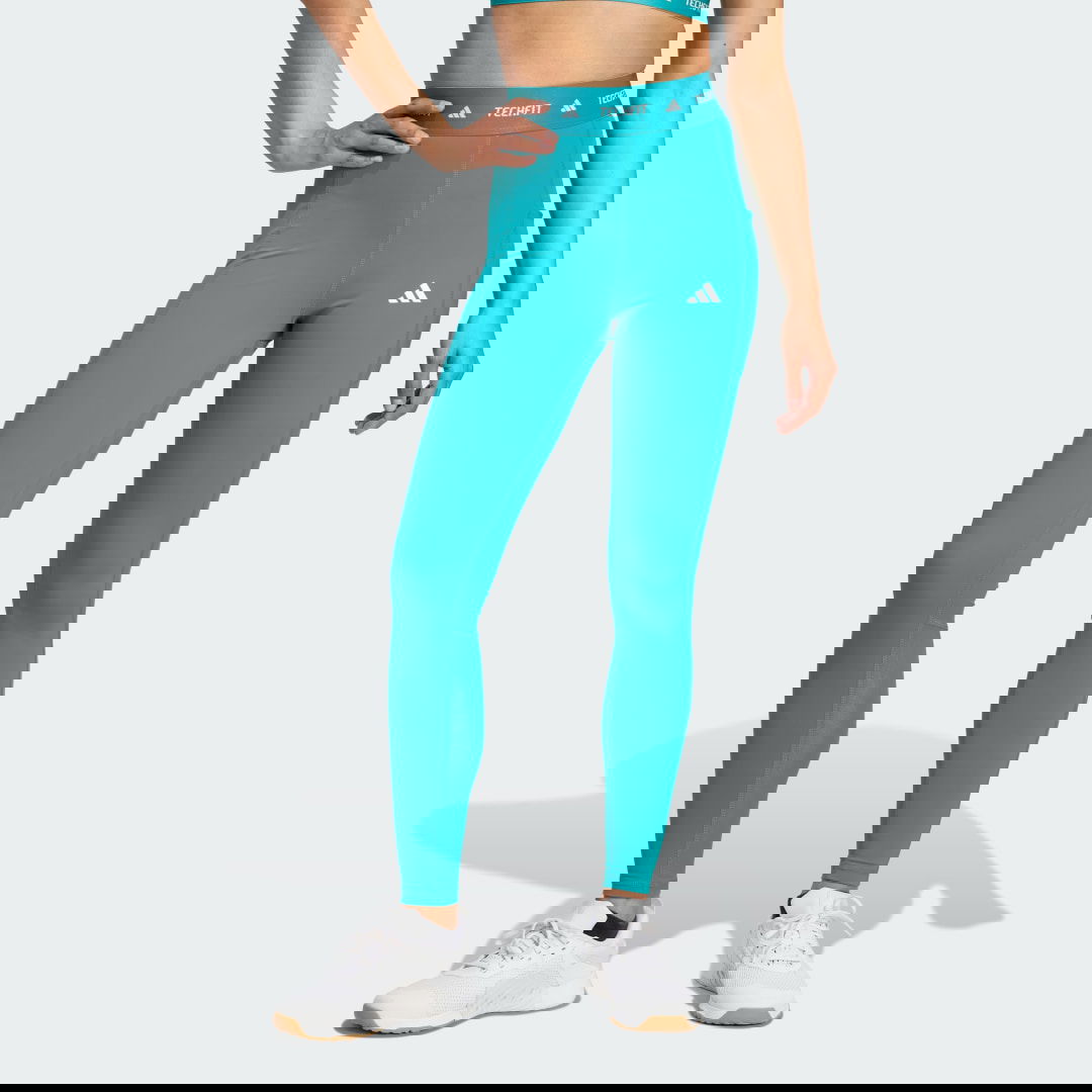 Pajkice adidas Performance Techfit Stash Pocket Full-Length Tights Turkizna | JW7555, 0