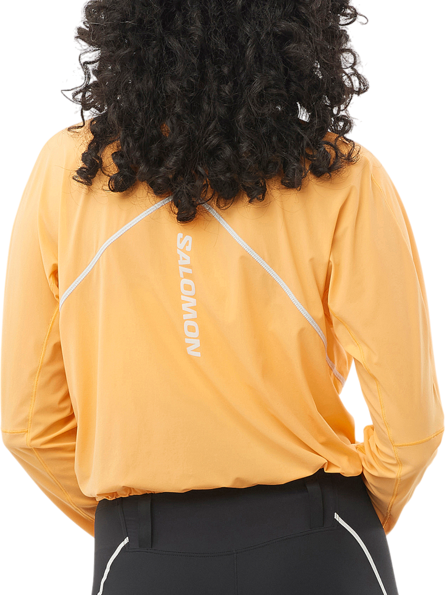 Pleteni pulover Salomon Salomon Sense Aero Hybrid Cropped HZ HD Women's Running Pullover Rumena | lc2471-0, 1