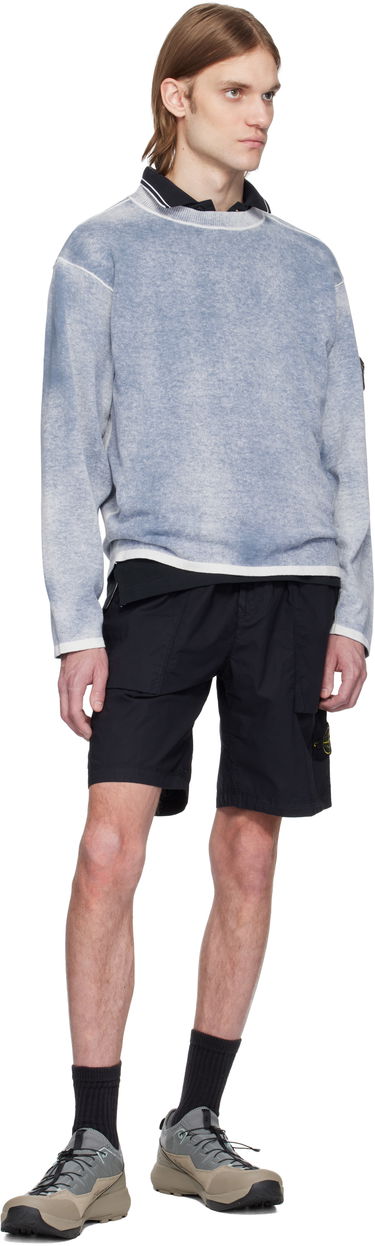 Pleteni pulover Stone Island Stone Island Raw Hand Light Organic Cotton Sweater Modra | K1S15 5100030 S00Z2, 4