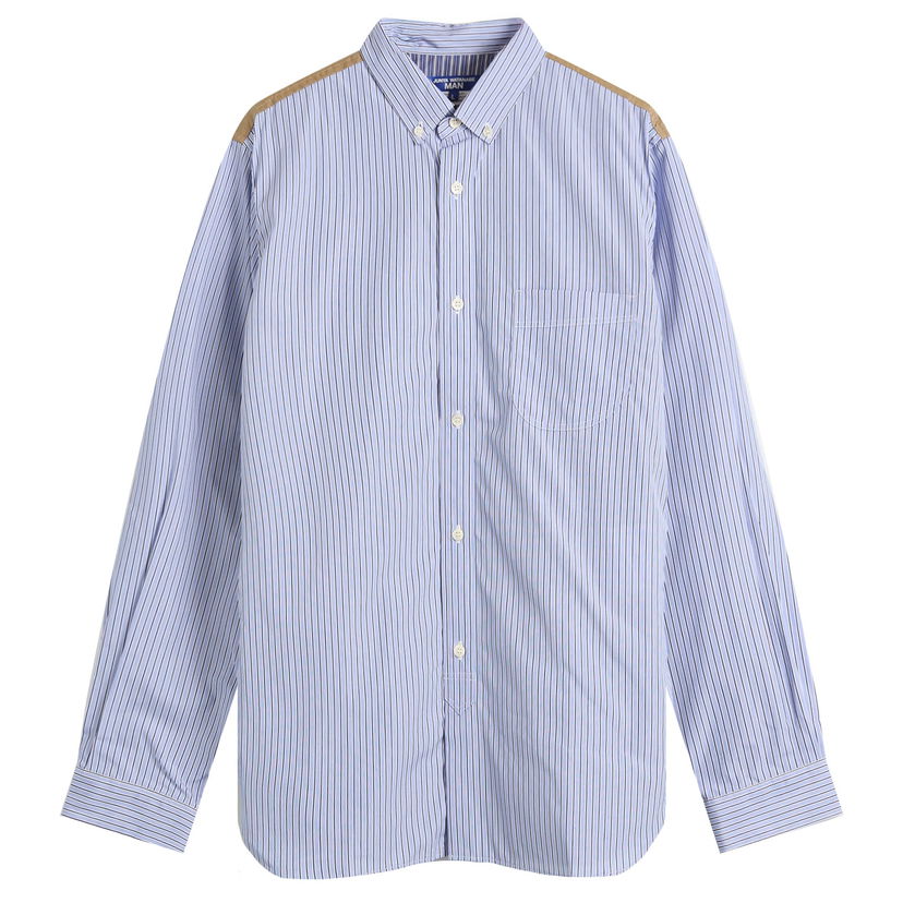 Srajce Junya Watanabe Junya Watanabe MAN Stripe Shirt, Size Large Modra | WP-B017-051-1