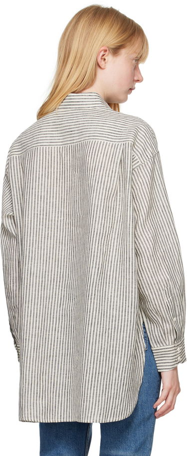 Srajce rag & bone Ryan Striped Linen Shirt Bela | WAW24PA0173817, 2