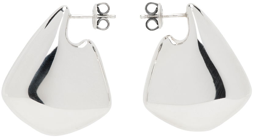 Uhani Bottega Veneta Small Fin Earrings Kovinski | 786204 V5070
