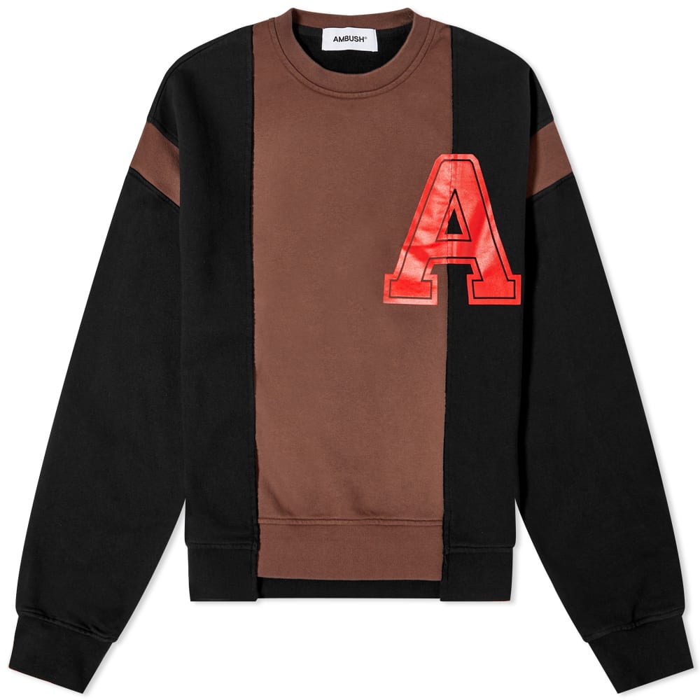 Pleteni pulover Ambush Varsity Crewneck Črna | BWBA016F22FLE0011025, 0