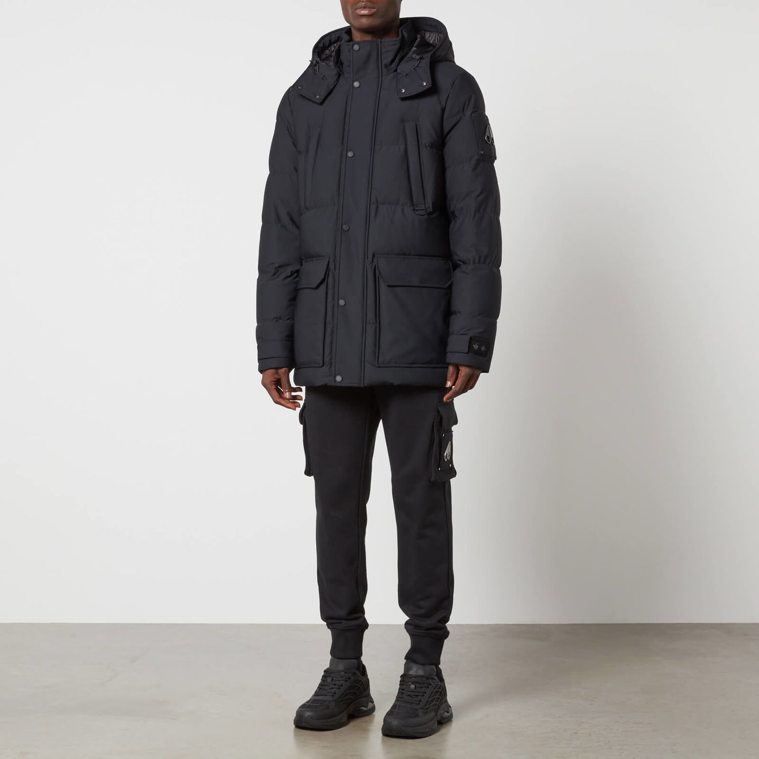 Parka Moose Knuckles Nylon Blend Down Coat Črna | M32MJ152-292, 0