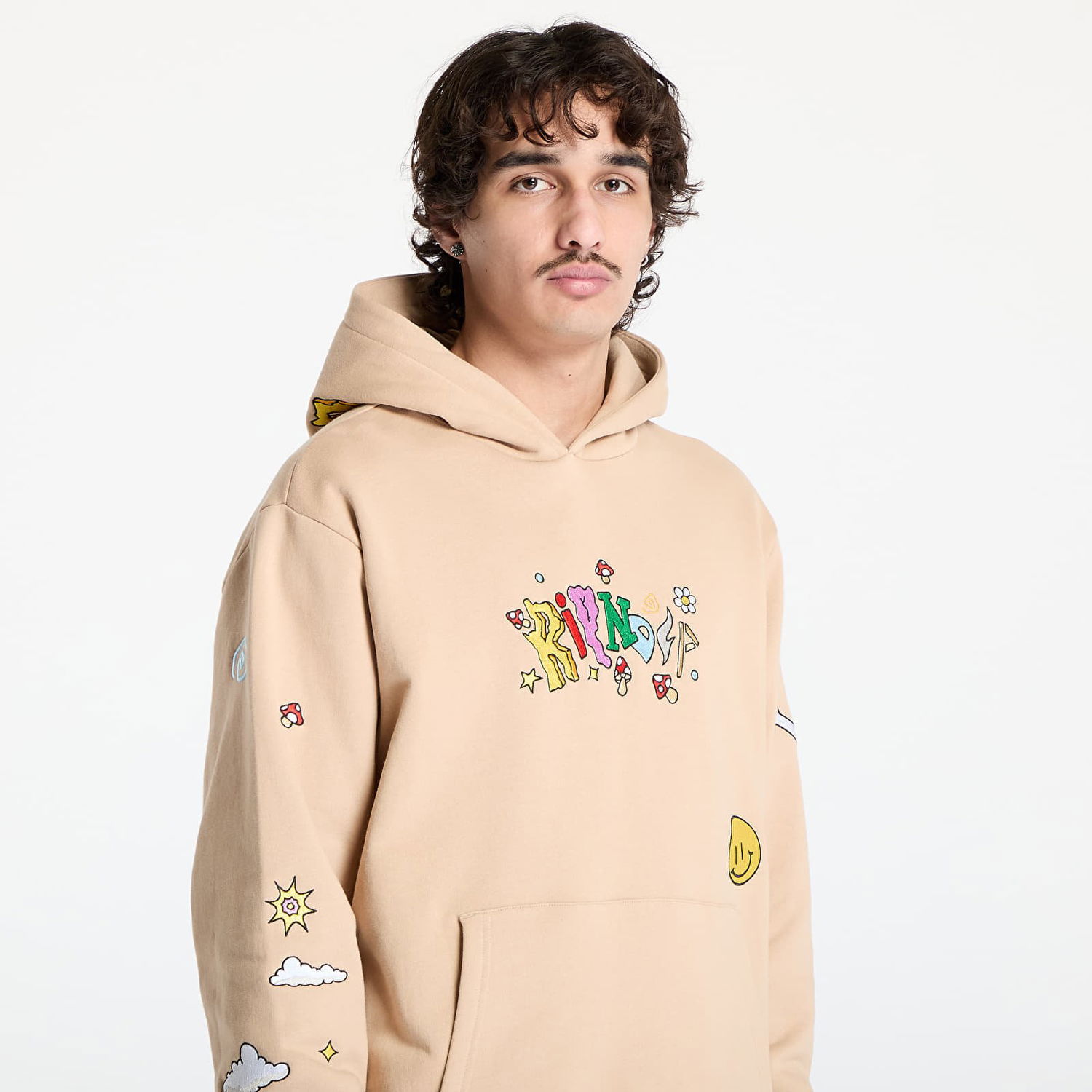 Pulover RIPNDIP RIPNDIP Broken Down Hoodie Bež | RNDSPR25116, 1