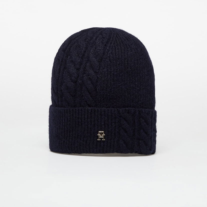 Beanie Tommy Hilfiger Tommy Hilfiger Elevated Chic Fluffy Beanie Mornarica | AW0AW17784 DW6