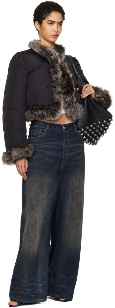Puhovka Alexander Wang Alexander Wang Fur Trim Down Jacket Črna | 1WC4242573, 3