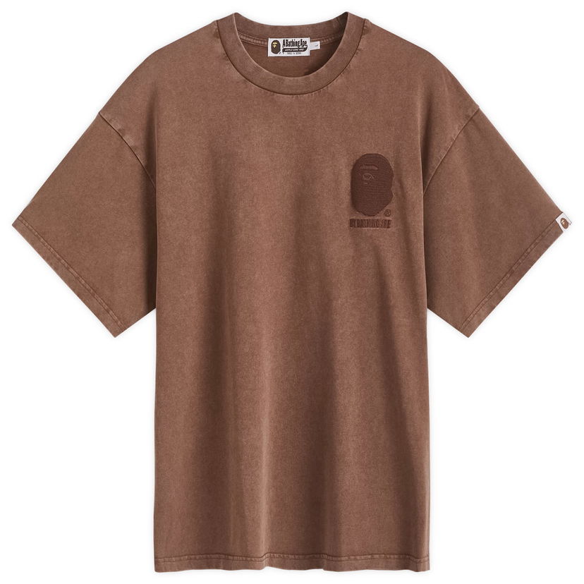 Majica BAPE A Bathing Ape One Point Acid Wash T-Shirt Rjava | 001CSK301301M-BRW