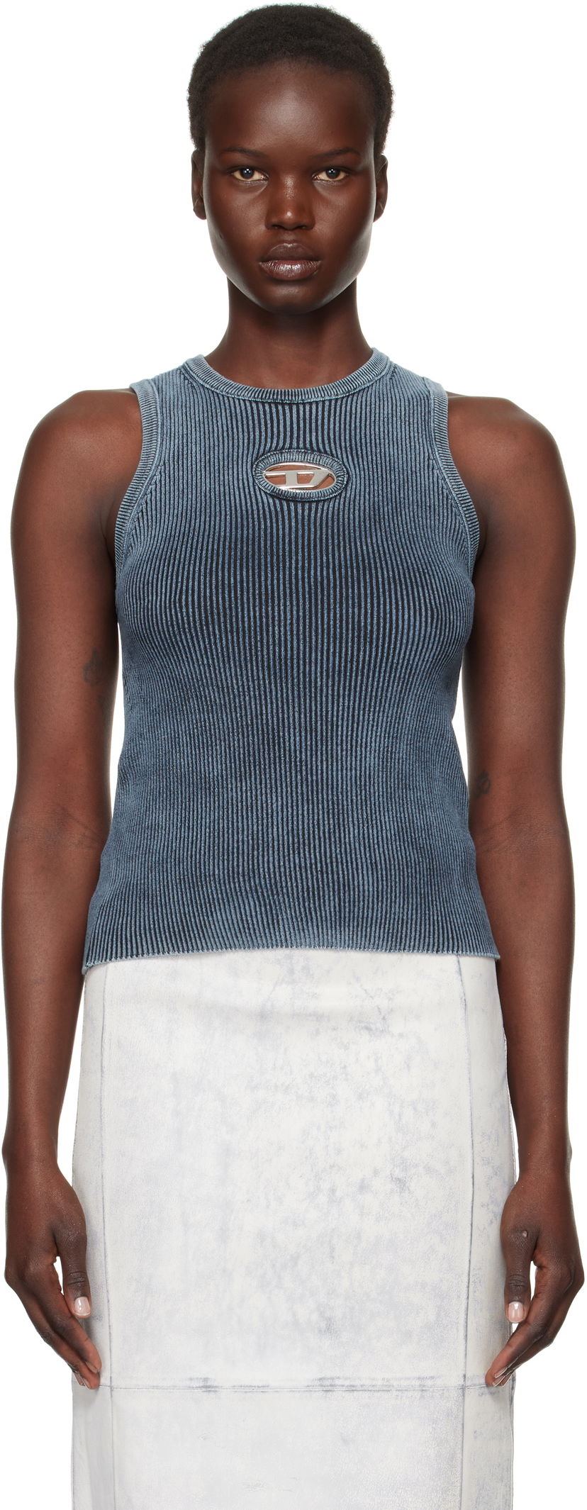 Majica brez rokavov Diesel Anchor Slim-Fit Tank Top Modra | A14817 0ANAH