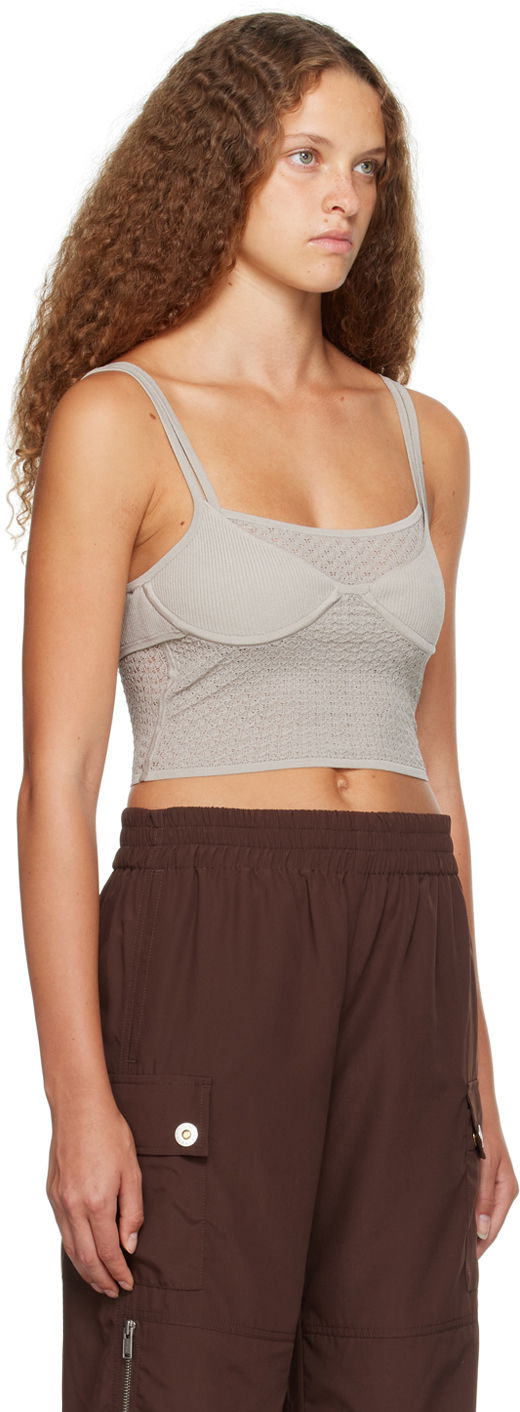 Majica brez rokavov Dion Lee Knit Tank Top Siva | A7722P23, 1