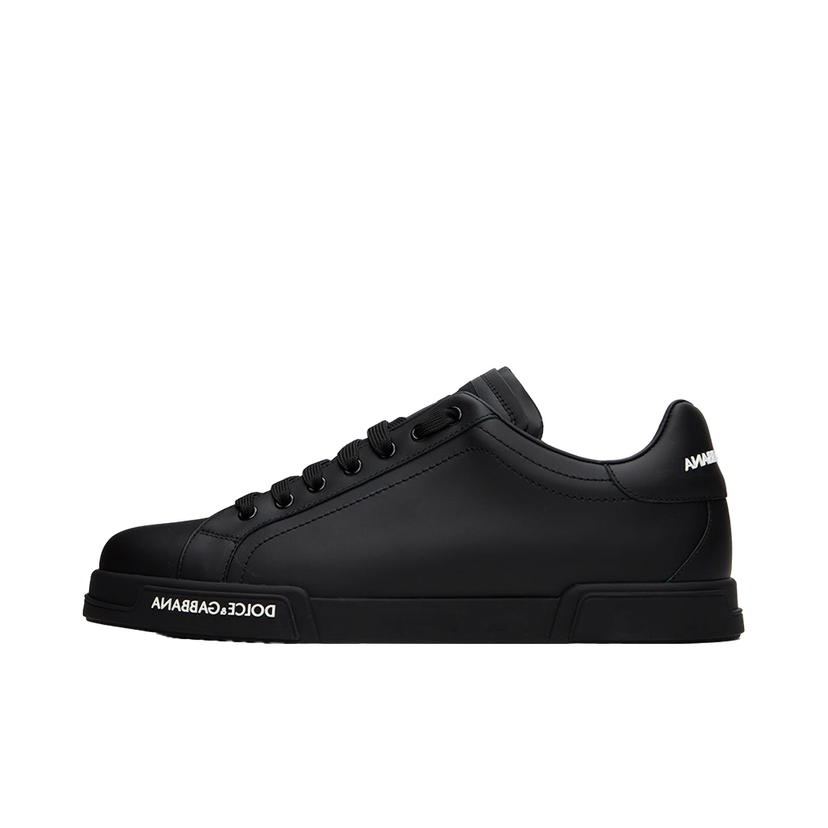 Superge in čevlji Dolce & Gabbana Black Portofino Sneakers Črna | CS2213AA335