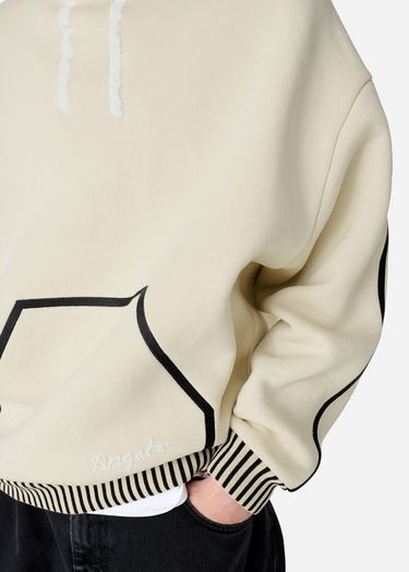 Pulover AXEL ARIGATO Relaxed-Fit Hoodie with Striped Trim Bež | A2974003, 5